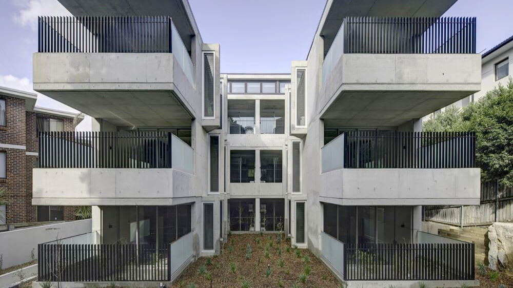 The Bellevue Hill Apartments were designed with an emphasis on privacy and a connection to the development’s natural surroundings. Credit: Brett Boardman. Source: Glyde Bautovich Architects and Urban Designers