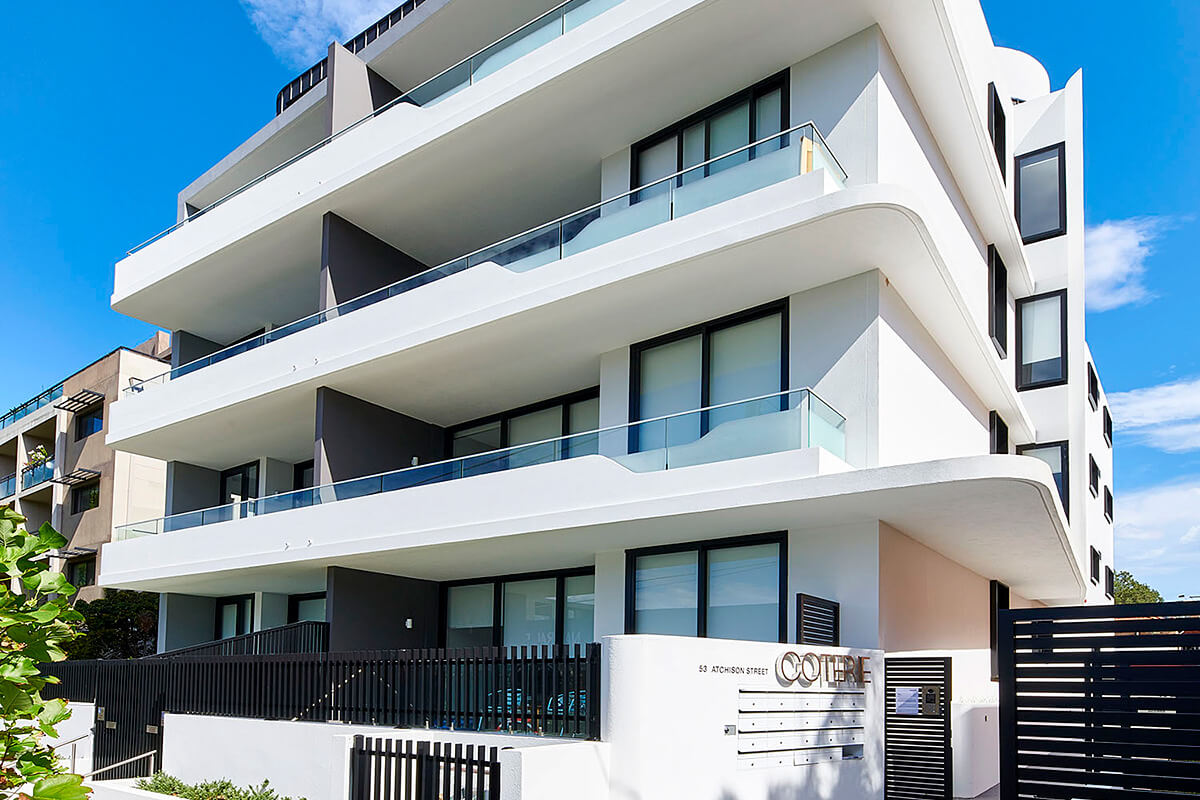 Just a block from bustling Willoughby Road in the Crows Nest town centre, Coterie has been thoughtfully designed with natural materials, open spaces and plants to improve pedestrian experience in the area. Credit: PBD Architects. Source: PBD Architects