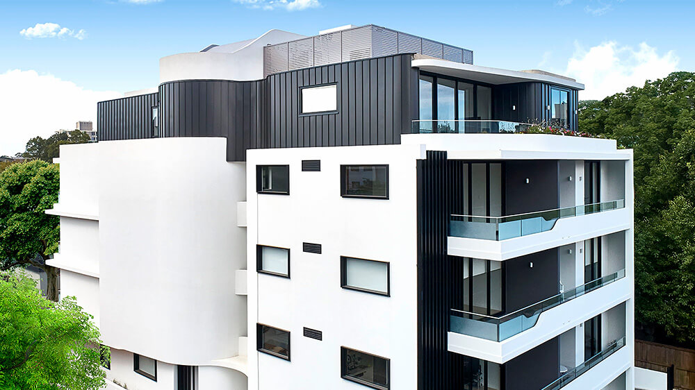 Just a block from bustling Willoughby Road in the Crows Nest town centre, Coterie has been thoughtfully designed with natural materials, open spaces and plants to improve pedestrian experience in the area. Credit: PBD Architects. Source: PBD Architects