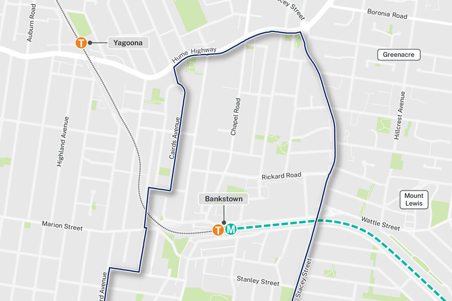 Bankstown boundary map preview