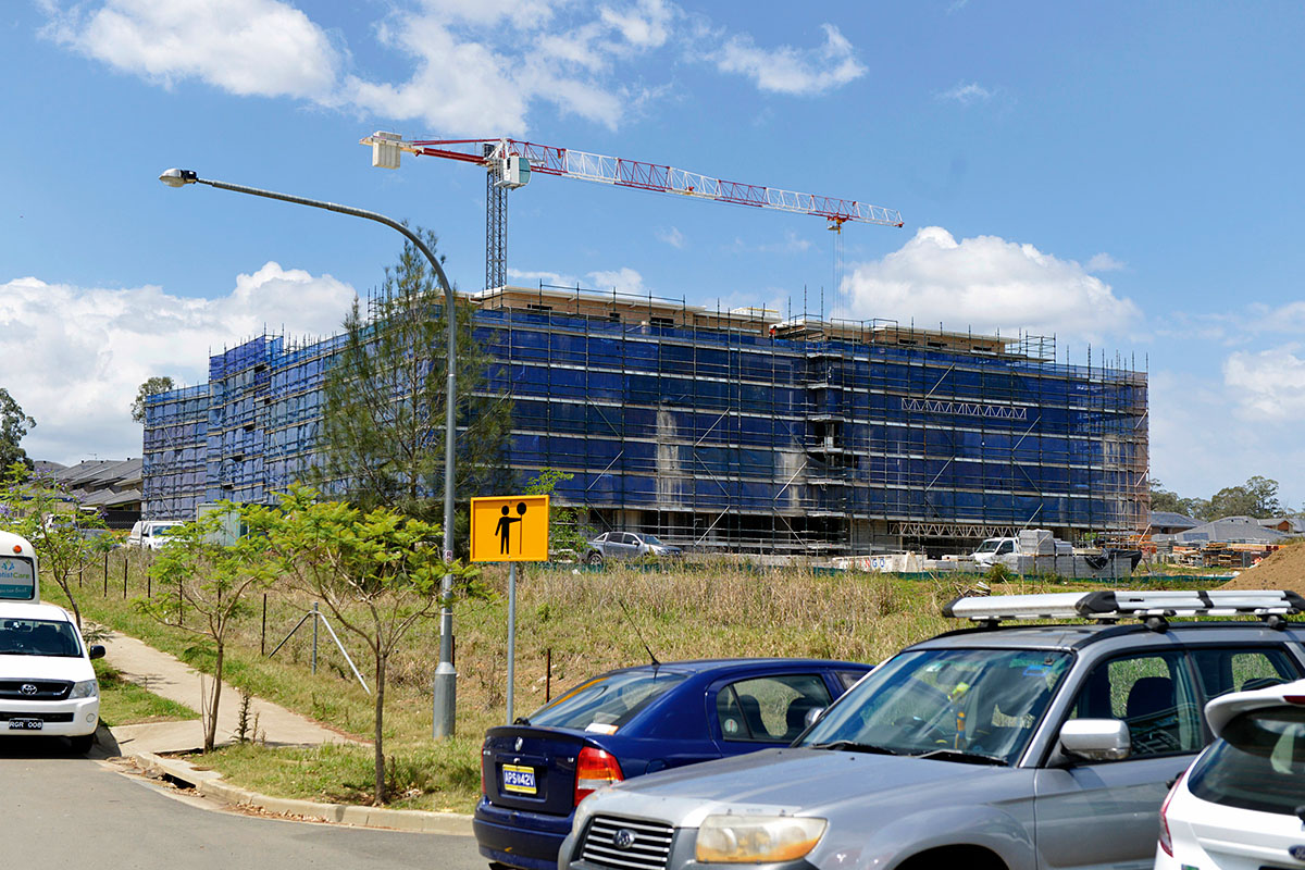 Apartment construction in Bella Vista, North West Sydney NSW. Credit: NSW Department of Planning and Environment / Adam Hollingworth