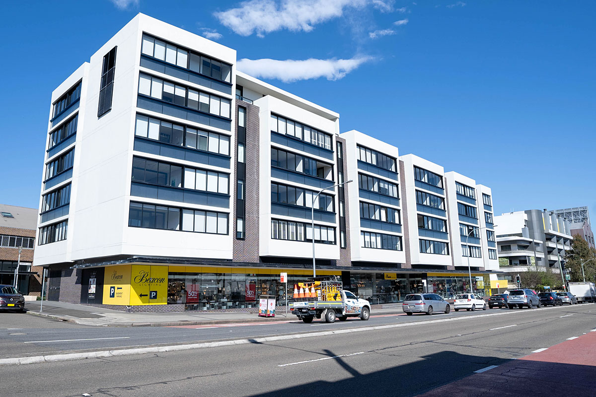 Mid-rise housing on Parramatta Road, Camperdown NSW. Credit: Joshua Tredinnick/Department of Planning, Housing and Infrastructure