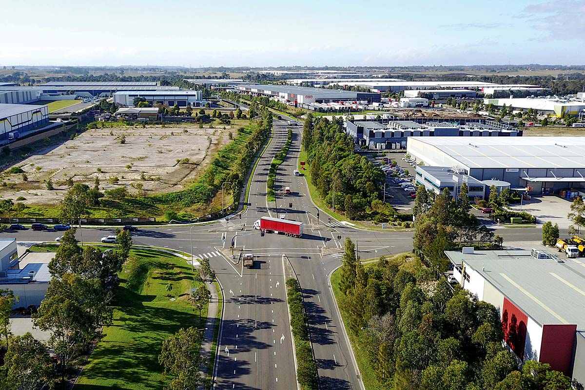 Intersections on Erskine Park Link Road, Sydney. Credit: NSW Department of Planning and Environment / Salty Dingo