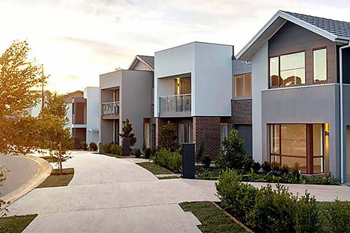 New housing development at Brighton Lakes, NSW.