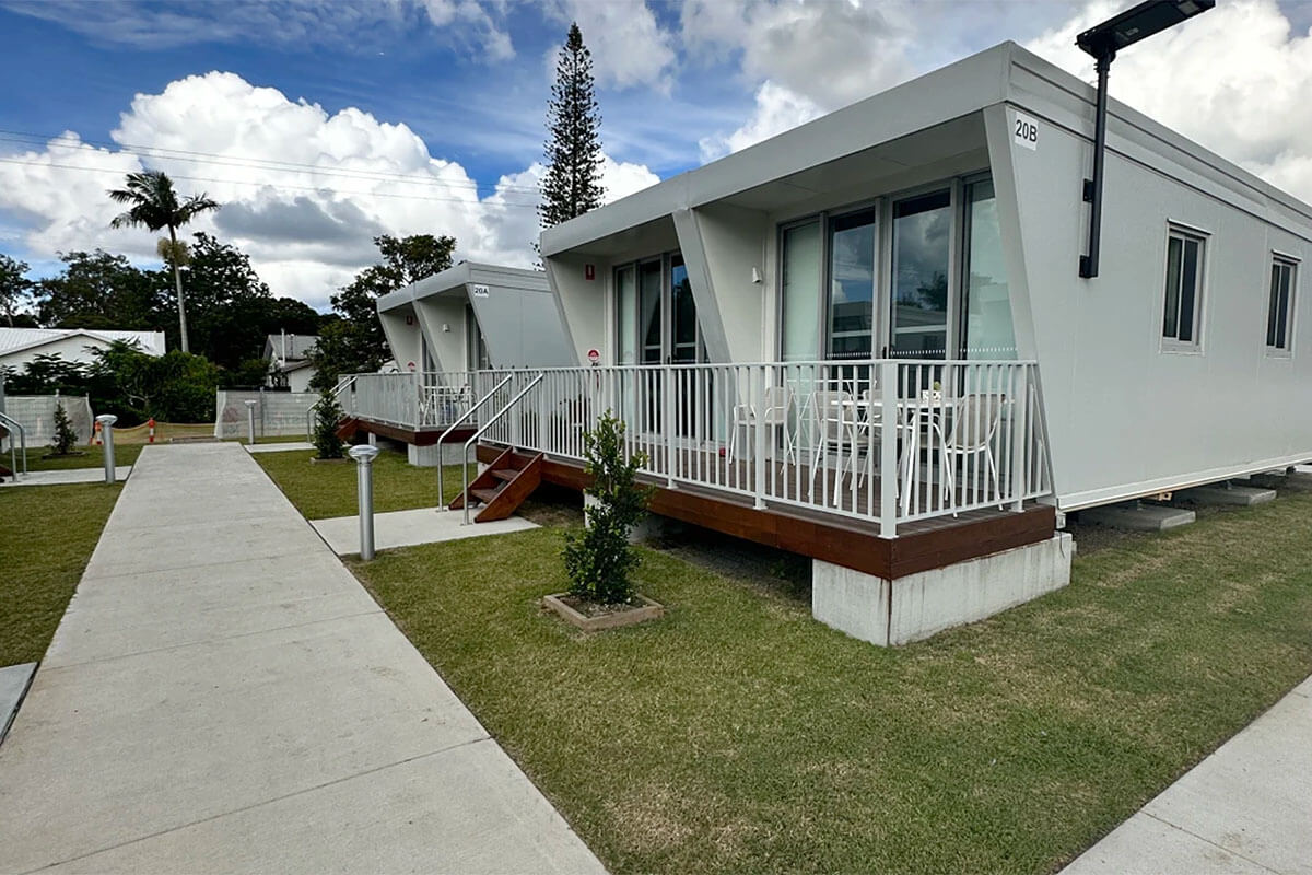 Prefab accommodation housing to help with flood recovery. Credit: Wild Modular