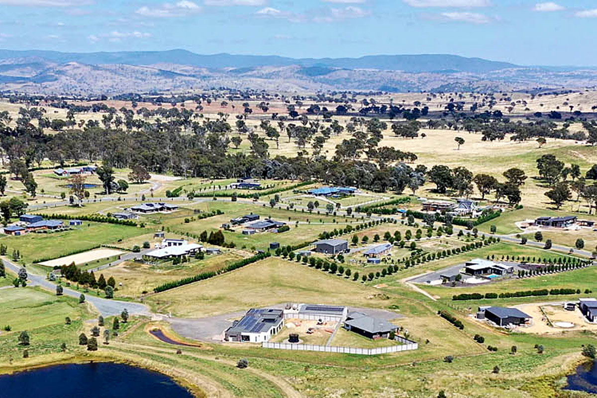 Aerial view of a regional NSW community.