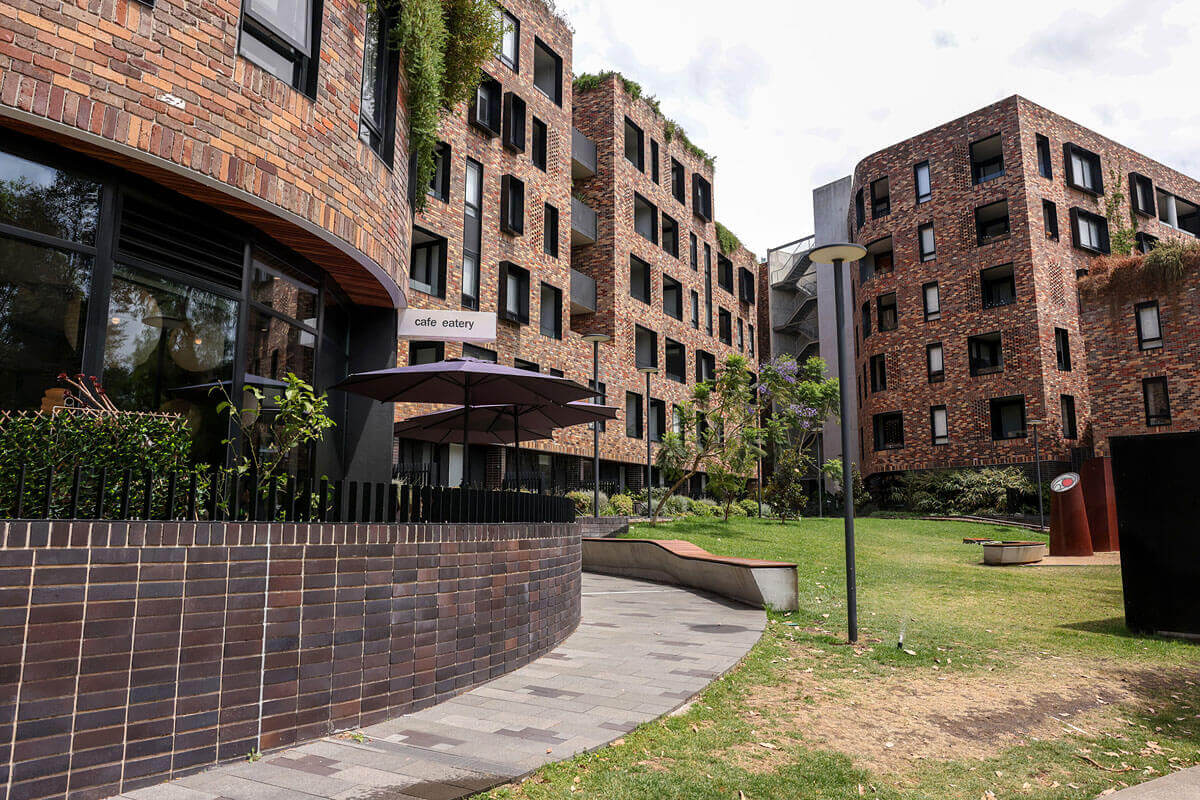 An example of mid-rise housing at Huntley Street, Alexandria. Credit: James Grabowski/DPHI