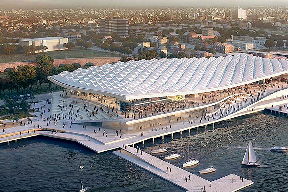 Artist's impression of Sydney Fish Market concept proposal.