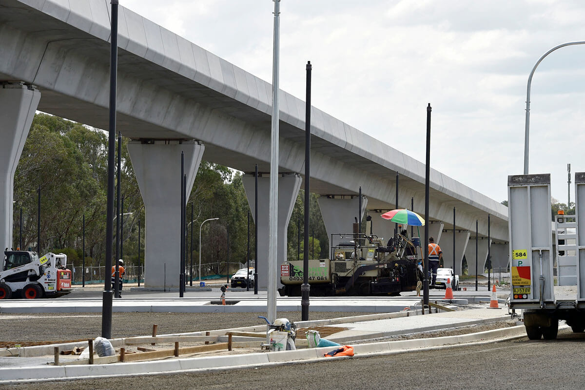 Overbridge in Kellyville, North-West Sydney NSW. Credit: NSW Department of Planning and Environment / Adam Hollingworth