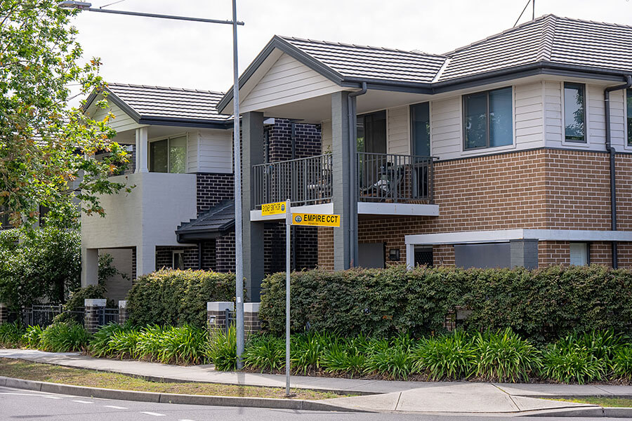 Example of low-rise housing on Sydney Smith Drive, Penrith NSW. Credit: James Grabowski/DPHI